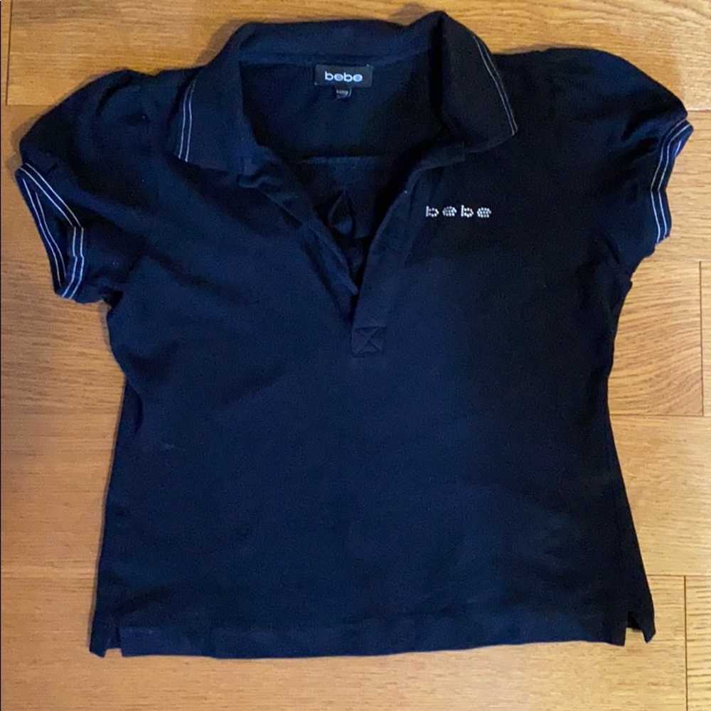Rare BEBE polo styled t shirt!